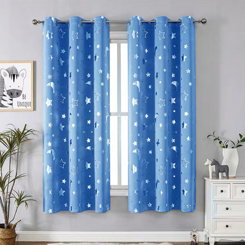Sterren en maan verduisteringsgordijnen - Set van 2 panelen