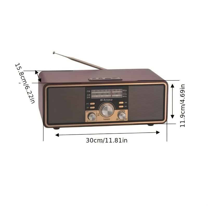 Vintage draadloze radio-luidspreker met AM, FM en korte golf