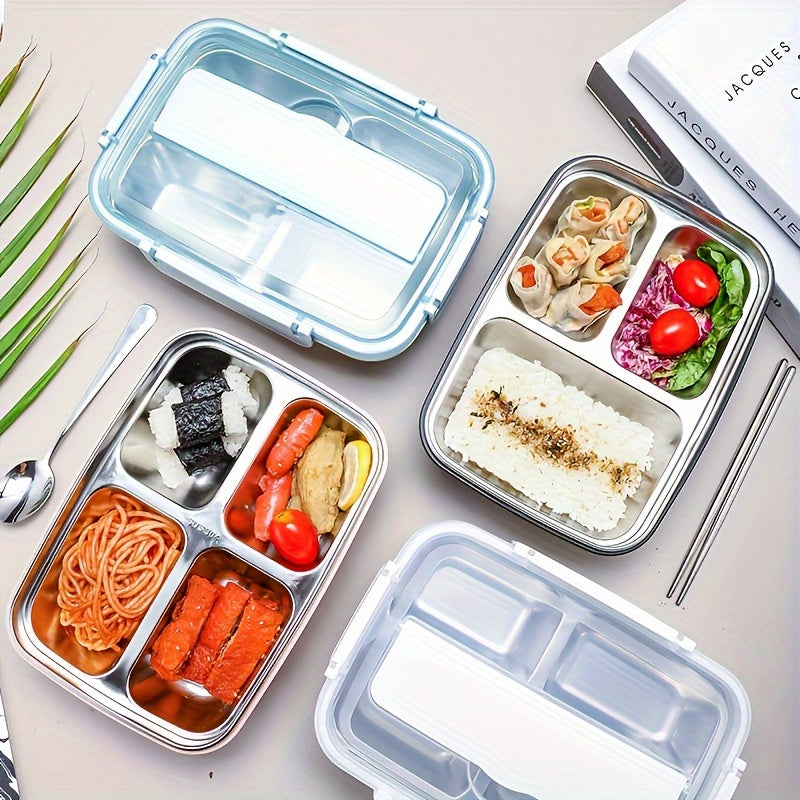 Roestvrijstalen lunchbox met 3 compartimenten