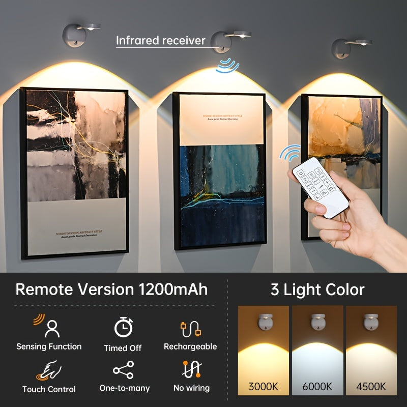 USB-oplaadbare LED-wandlamp met afstandsbediening