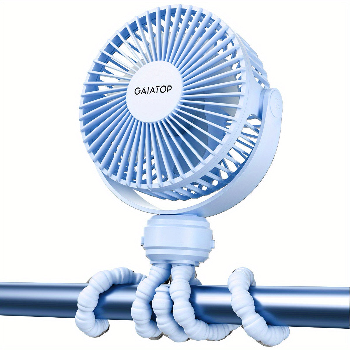 Oplaadbare mini-kinderwagenventilator met flexibele poten