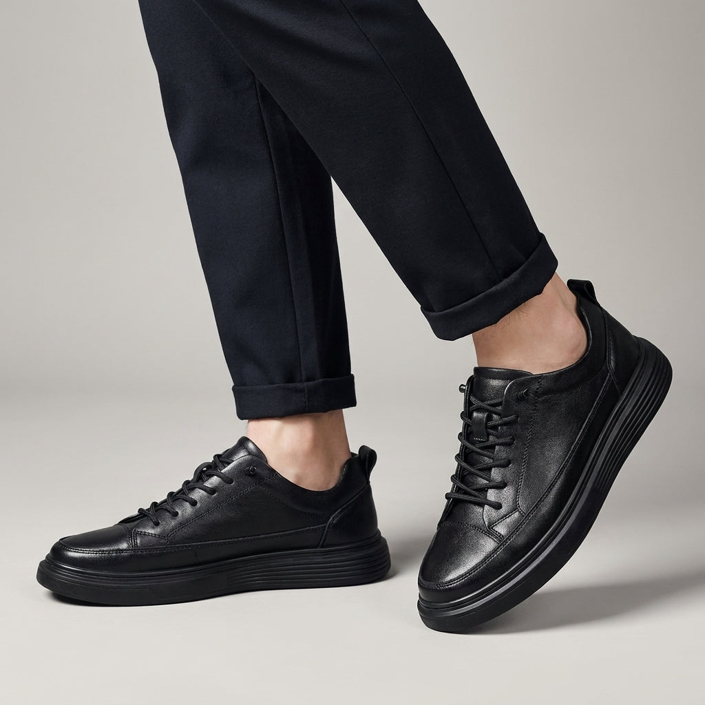 Zwarte lage sneakers voor heren