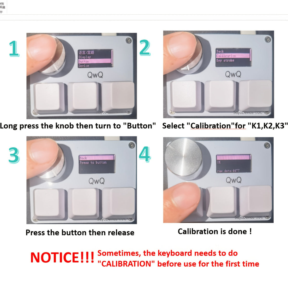 Programmeerbaar mini-toetsenbord met magnetische schakelaars
