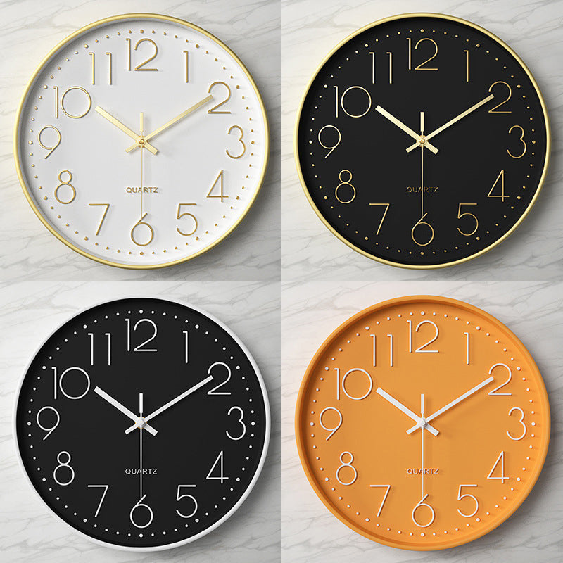 Moderne wandklok - 30,5 cm ABS met glazen afdekking