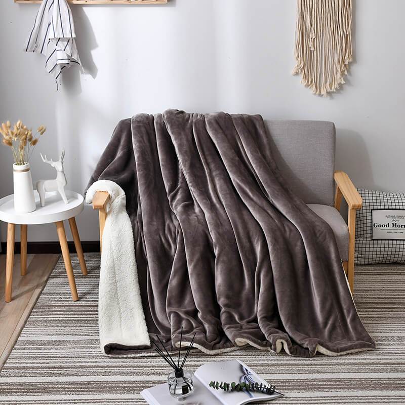 Omkeerbare Sherpa plaid - Flanel en pluizig fleece