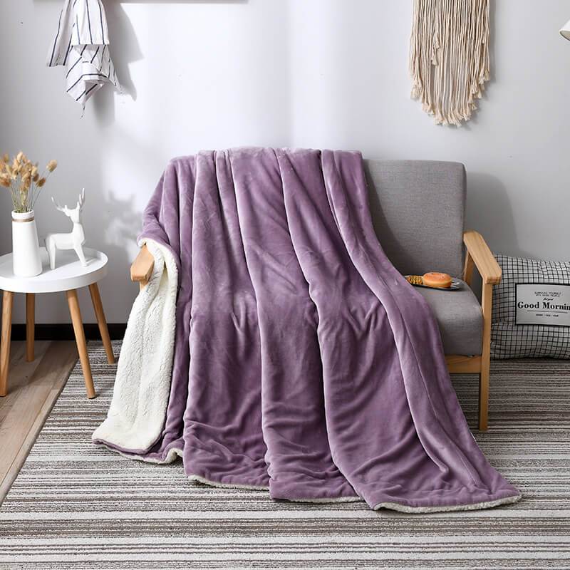 Omkeerbare Sherpa plaid - Flanel en pluizig fleece