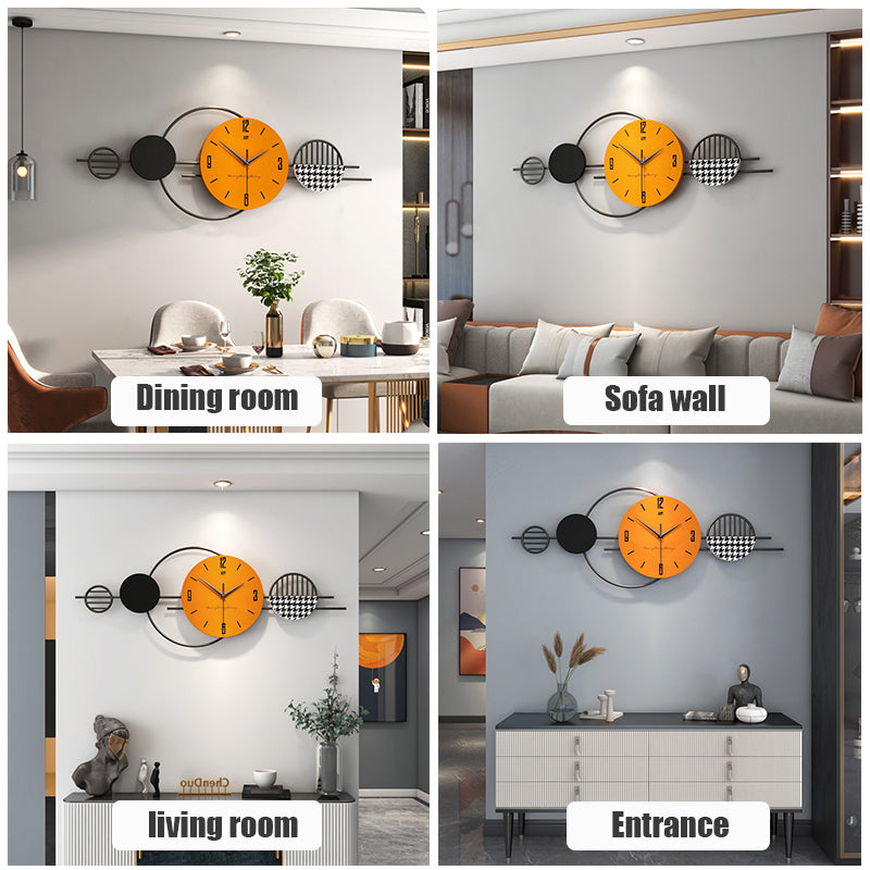 Moderne metalen wandklok - Geometrisch stil uurwerk