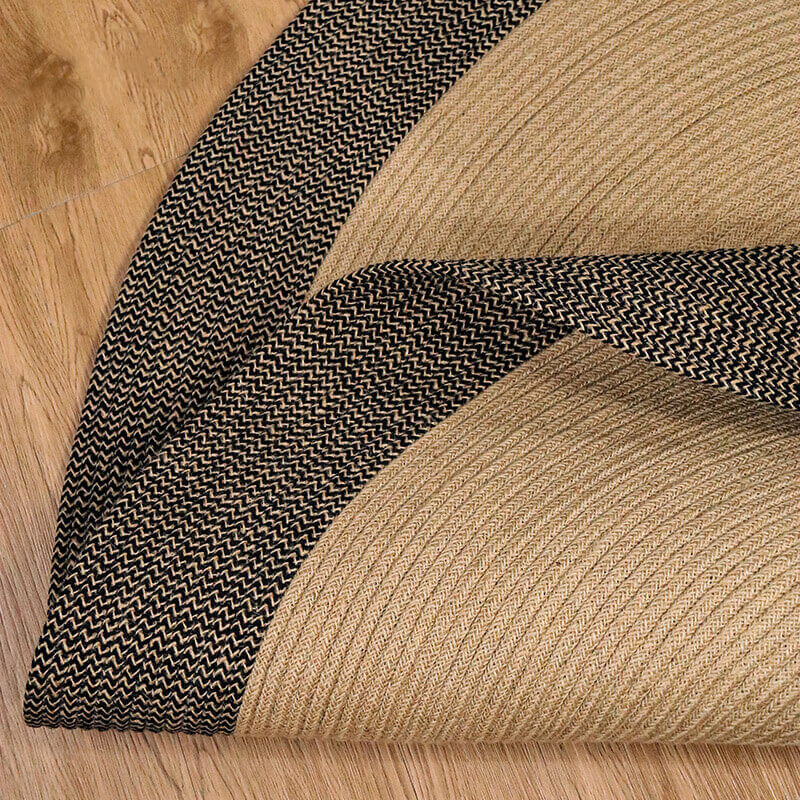 Rond jute vloerkleed - Omkeerbaar gevlochten ontwerp