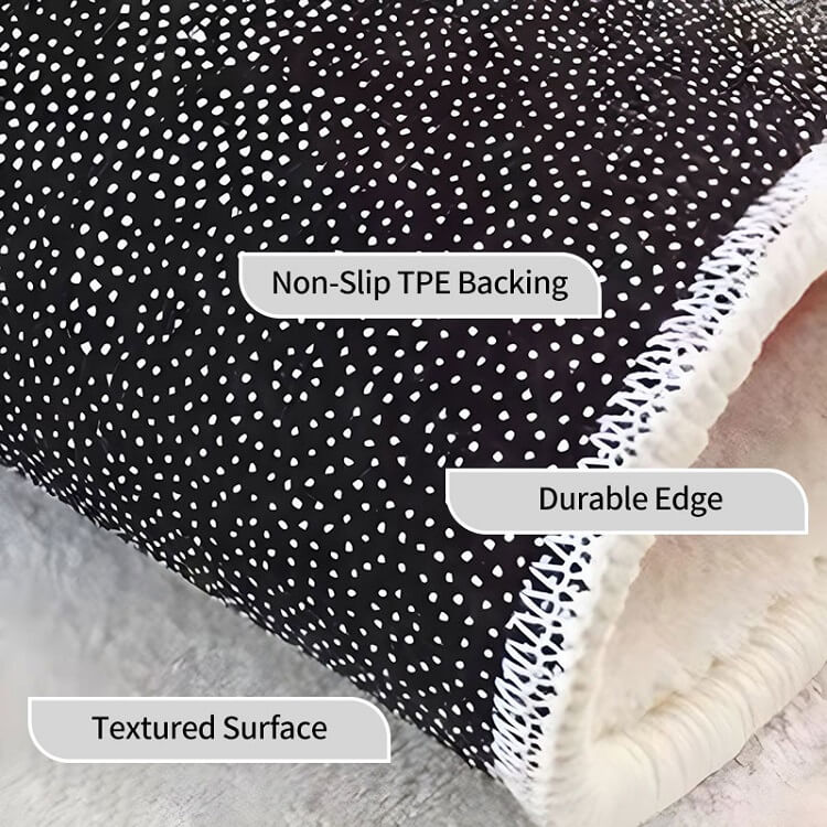 Onregelmatig vloerkleed - Polyester met TPR antislip