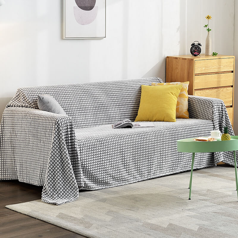 Flanellen bankplaid - Dubbelzijdige polyester microvezel