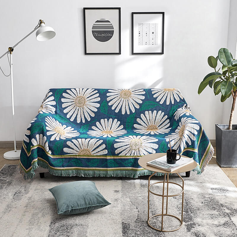 Bohemian gebreide plaid - Omkeerbaar met kwastjes