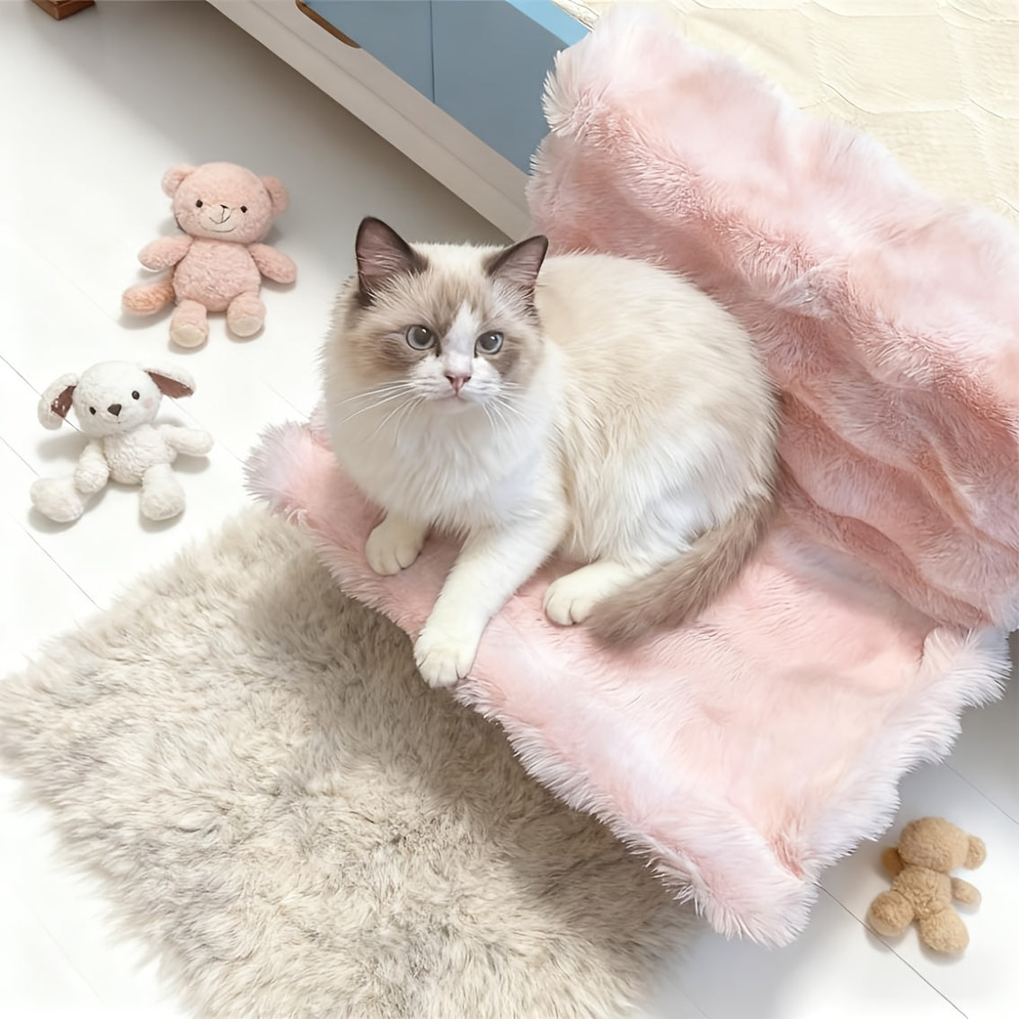 Pluche Kattenhangmat voor Bed-, Bank- en Vensterranden