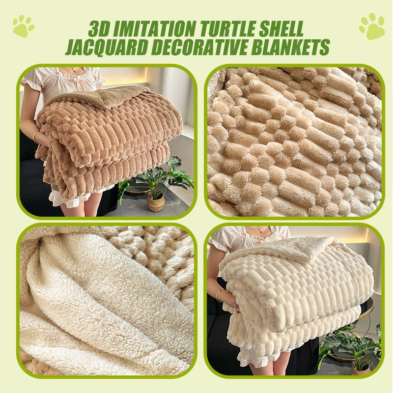 3D schildpaddeken - Licht microvezel fleece in drie maten