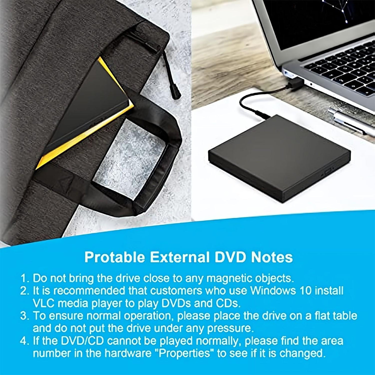 Slimme externe cd- en dvd-brander - USB 2.0