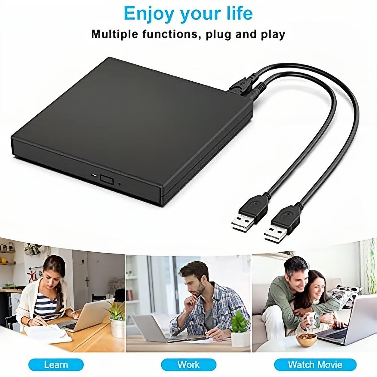 Slimme externe cd- en dvd-brander - USB 2.0