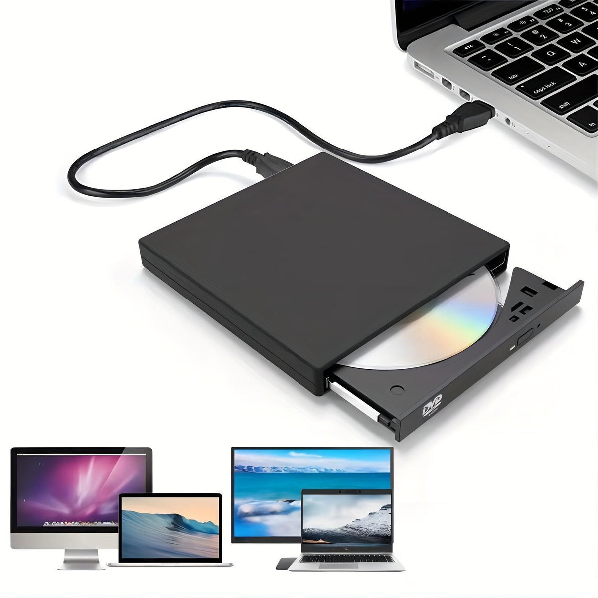 Slimme externe cd- en dvd-brander - USB 2.0
