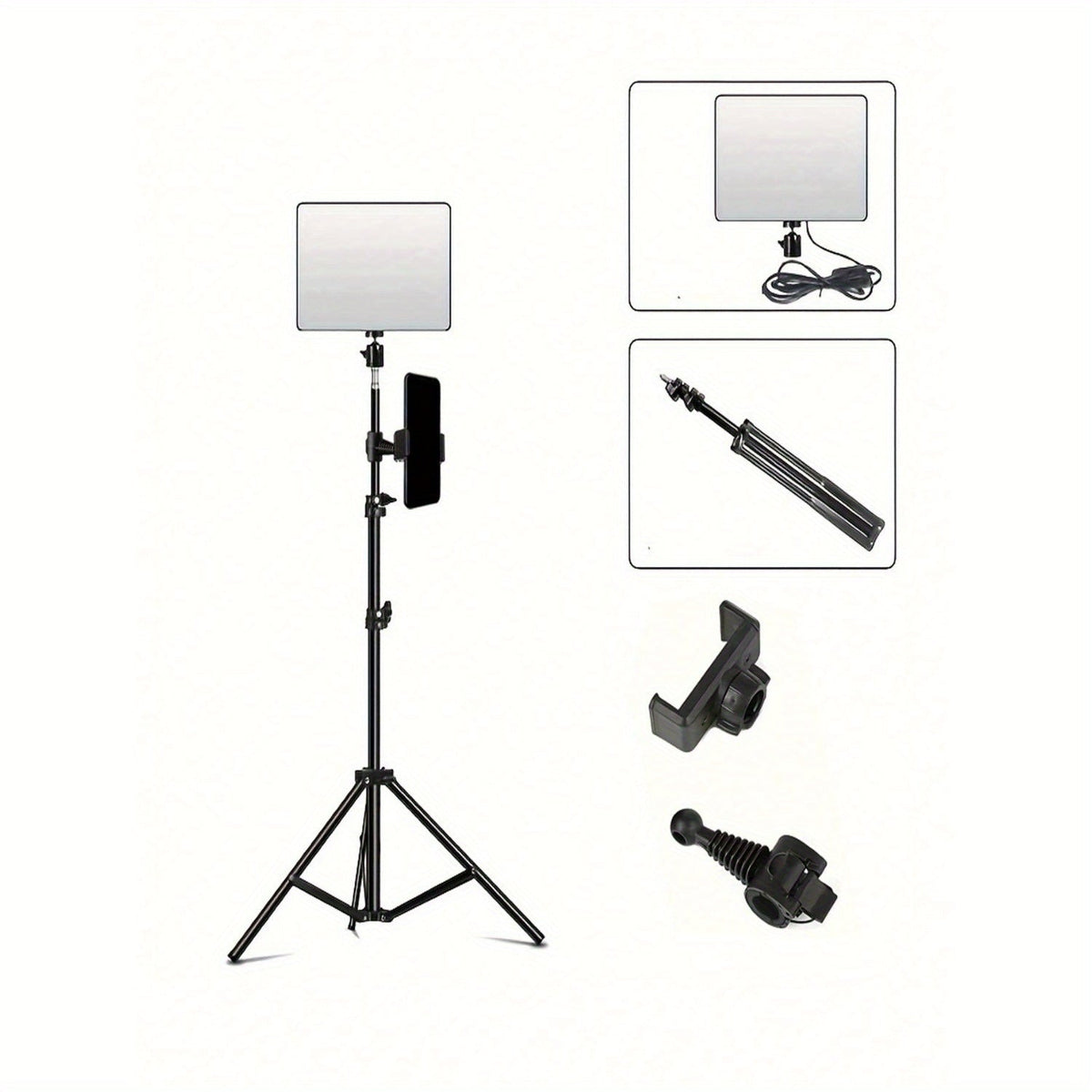 10-inch LED-ringlamp met statief en telefoonhouder