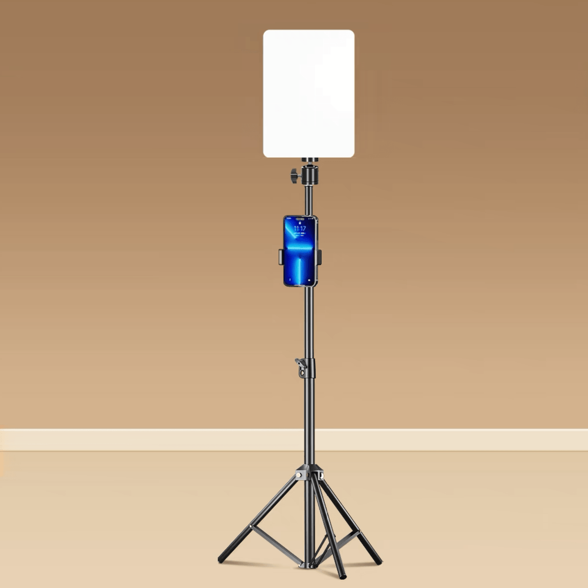 10-inch LED-ringlamp met statief en telefoonhouder