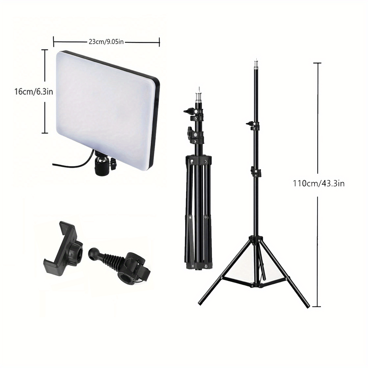 10-inch LED-ringlamp met statief en telefoonhouder
