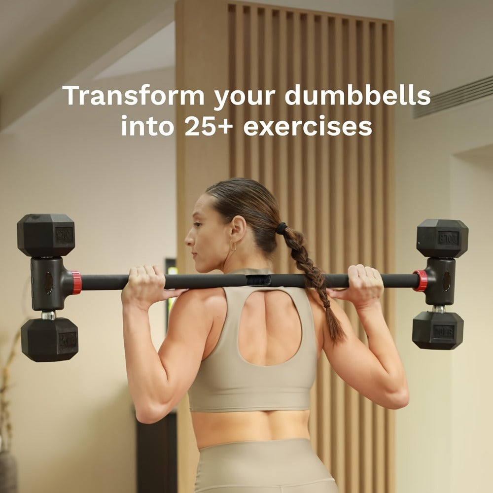 Stalen Dumbbell-naar-Halterstang Converter - Tot 90,72 kg