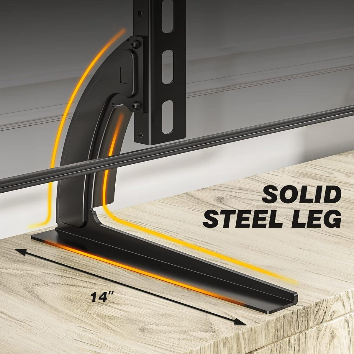 Verstelbare metalen tv-standaardpoten voor tv’s van 55-94 cm