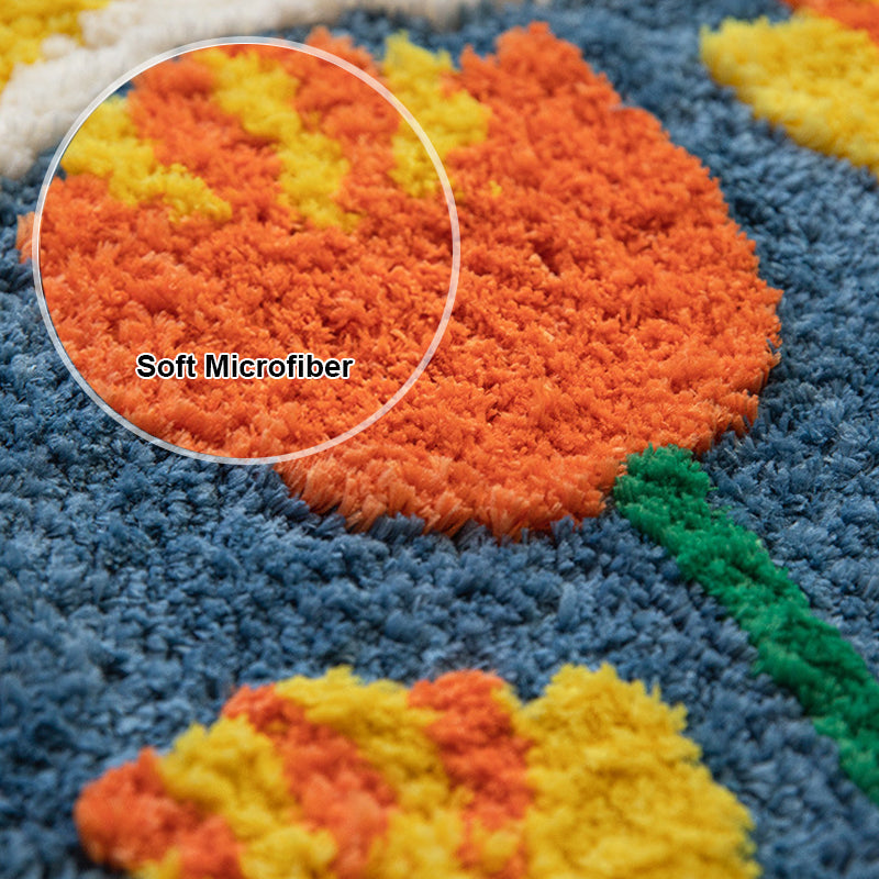 Bloemenbadmat - Microvezel polyester met PVC antislip
