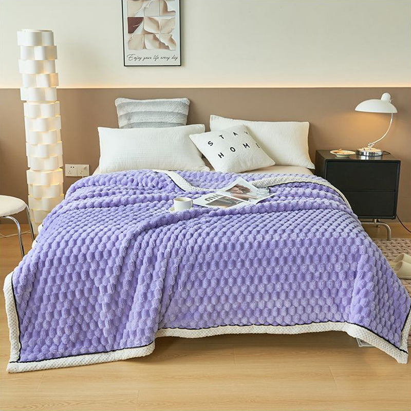 3D schildpaddeken - Zachte polyester plaid met reliëf