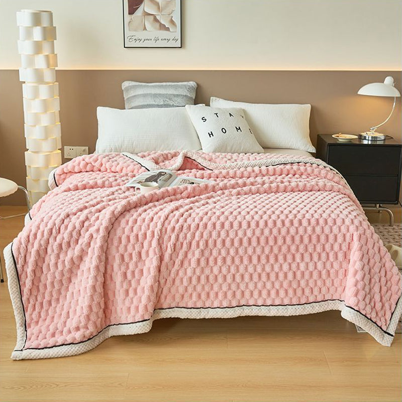 3D schildpaddeken - Zachte polyester plaid met reliëf