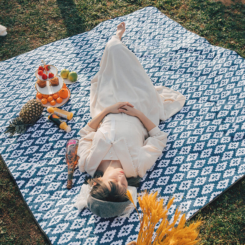 Waterdicht Gewatteerd Picknickkleed met Draagriemen
