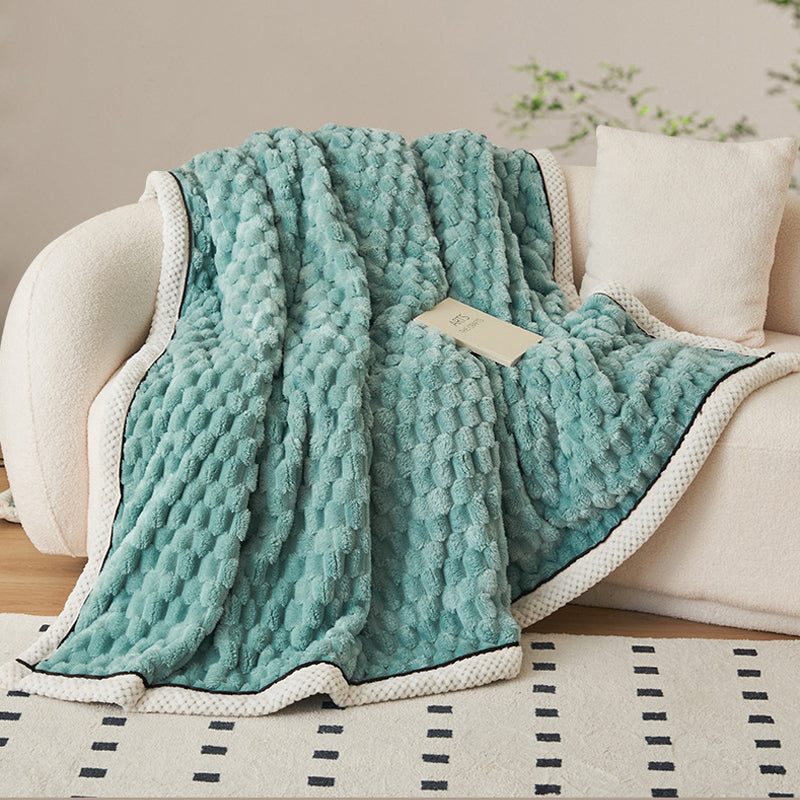 3D schildpaddeken - Zachte polyester plaid met reliëf