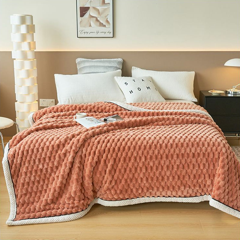 3D schildpaddeken - Zachte polyester plaid met reliëf