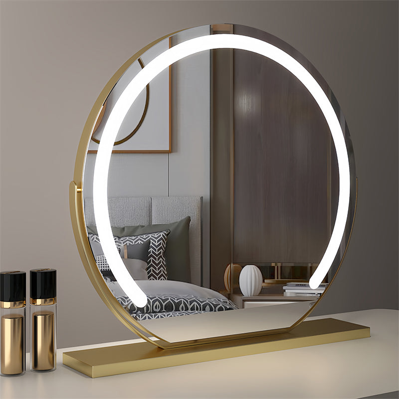 Ronde LED make-upspiegel - 3 lichtstanden en touchdimmer