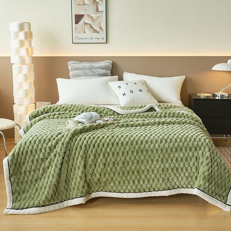 3D schildpaddeken - Zachte polyester plaid met reliëf