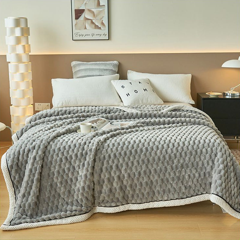3D schildpaddeken - Zachte polyester plaid met reliëf