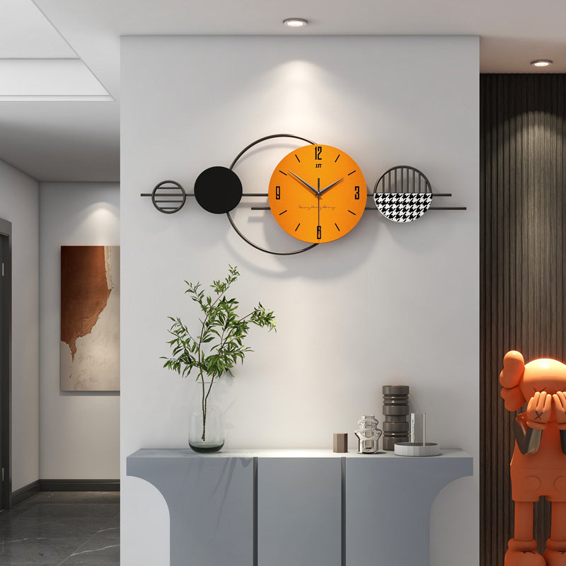 Moderne metalen wandklok - Geometrisch stil uurwerk
