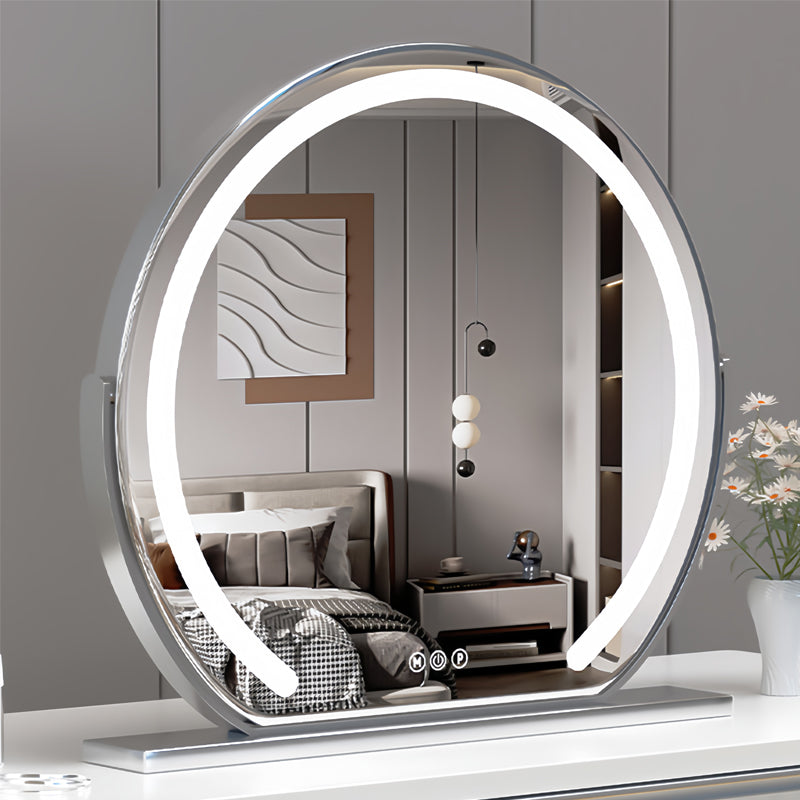 Ronde LED make-upspiegel - 3 lichtstanden en touchdimmer