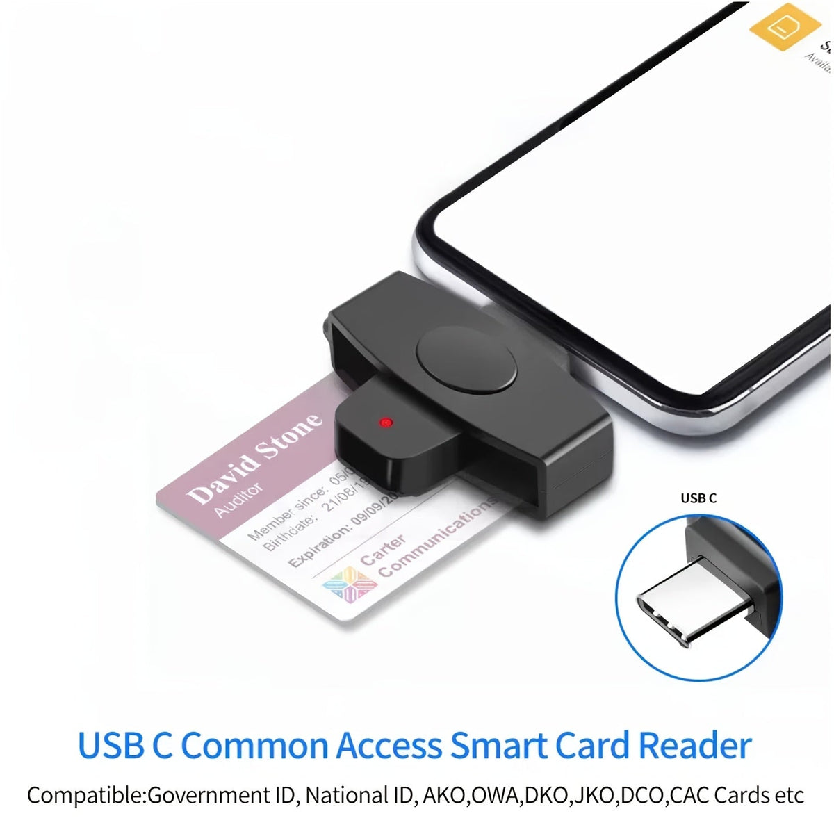 Compacte USB-C-smartcardlezer voor meerdere kaarttypen