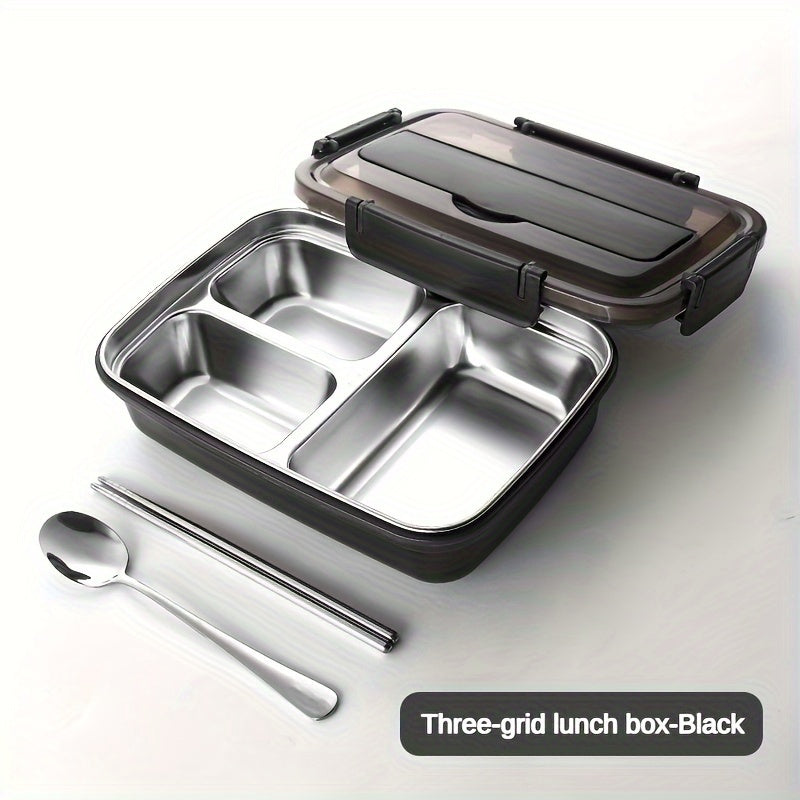 Roestvrijstalen lunchbox met 3 compartimenten