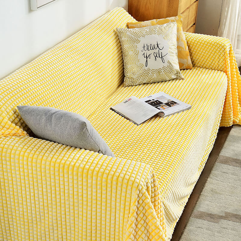 Flanellen bankplaid - Dubbelzijdige polyester microvezel