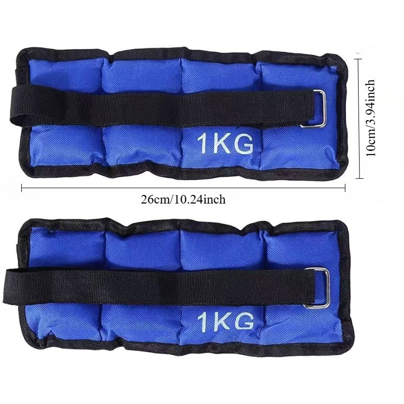 Verzwaarde Pols- en Enkelbanden - 2 x 1 kg