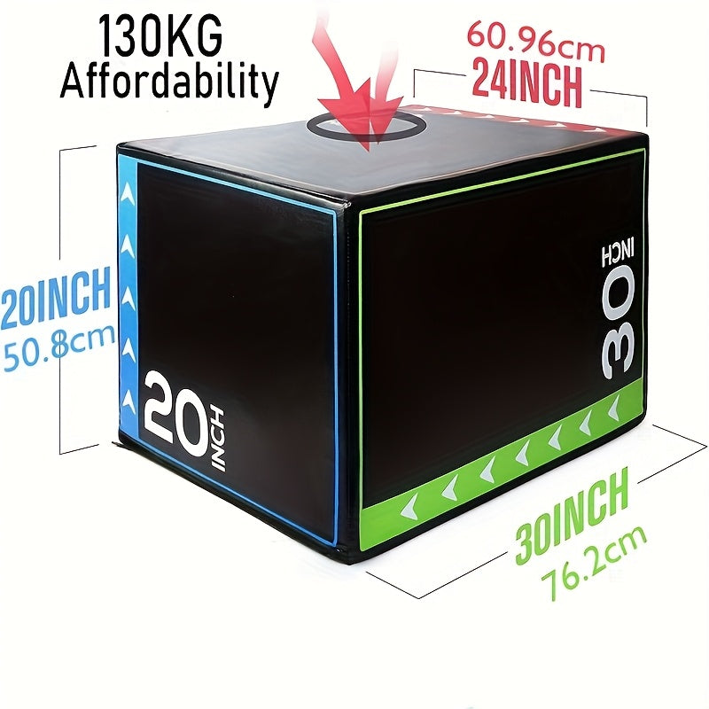 3-in-1 Plyometrische Box - 50,8 tot 76,2 cm