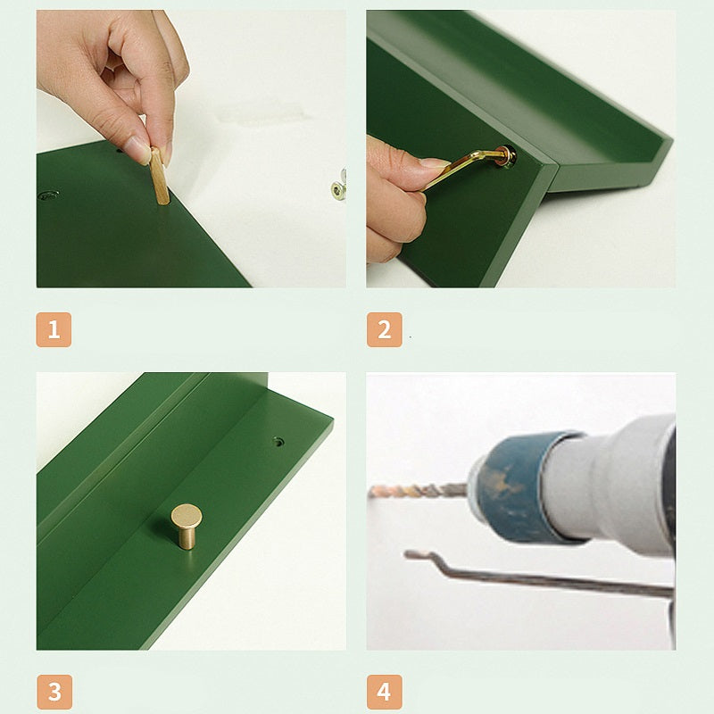 Bamboe wandplank - Zwevende plank met 2, 3 of 4 haken