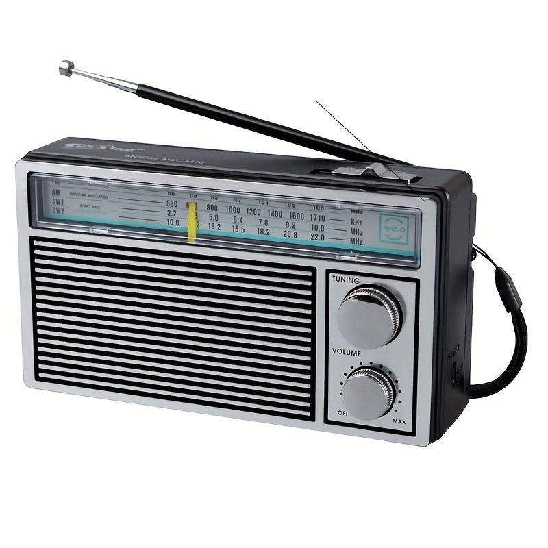 Draagbare retro radio met AM, FM en korte golf