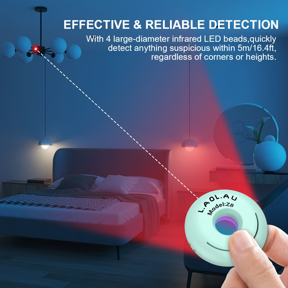 Draagbare detector voor verborgen camera’s