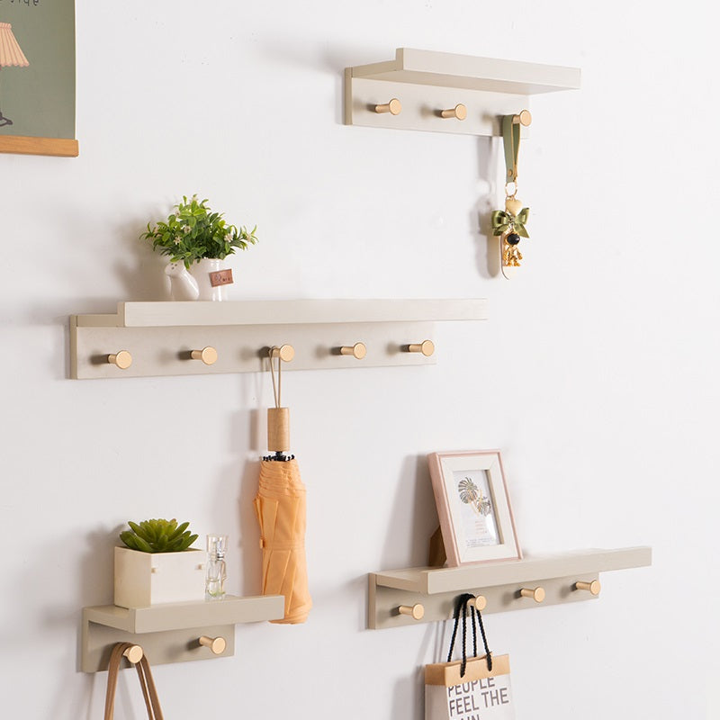 Bamboe wandplank - Zwevende plank met 2, 3 of 4 haken
