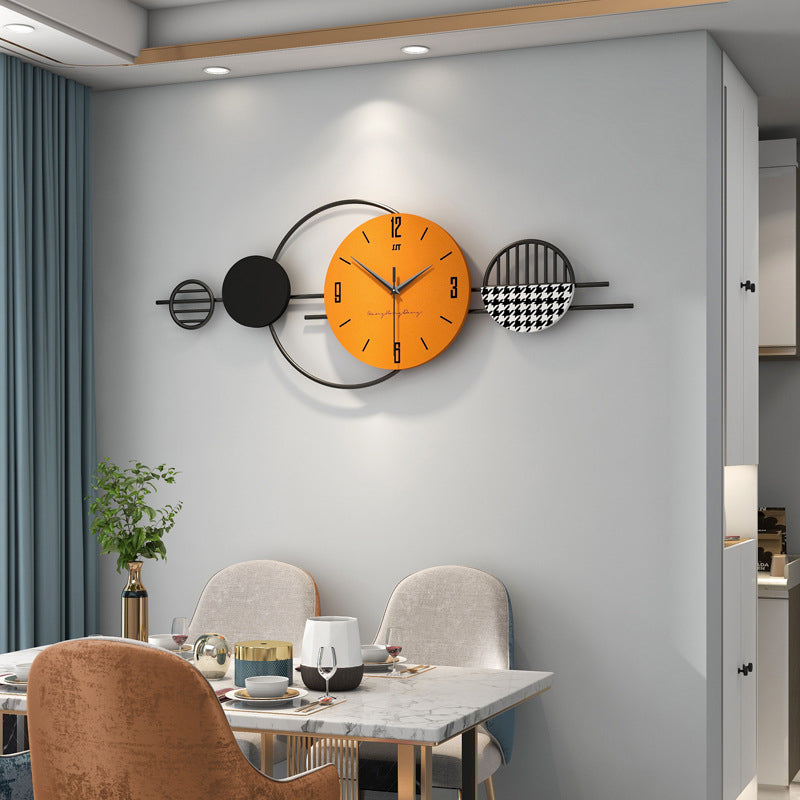 Moderne metalen wandklok - Geometrisch stil uurwerk