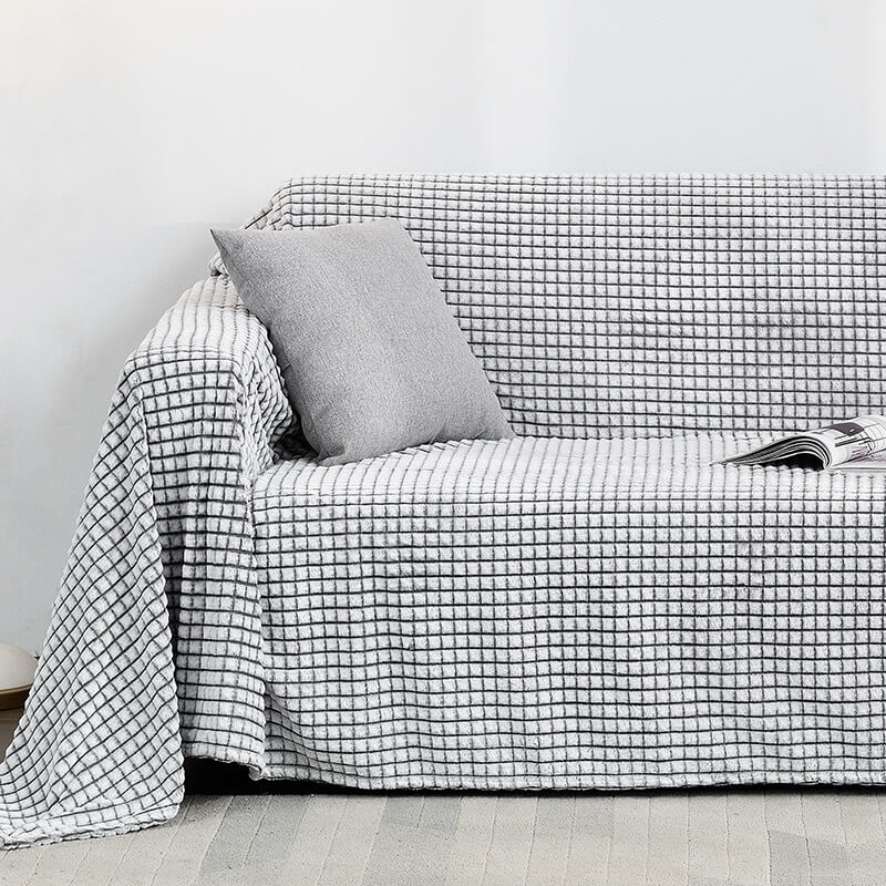 Flanellen bankplaid - Dubbelzijdige polyester microvezel