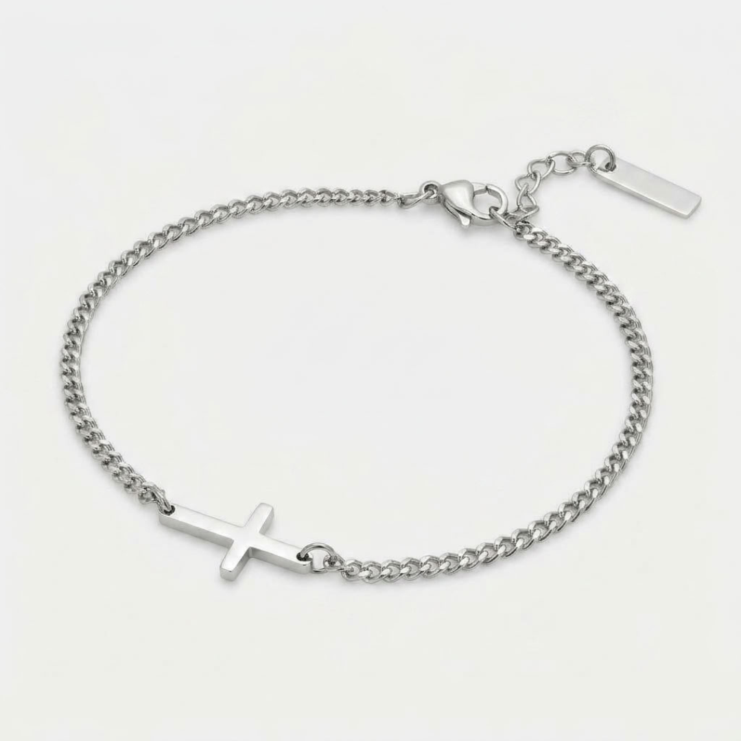 RVS kruisarmband voor heren