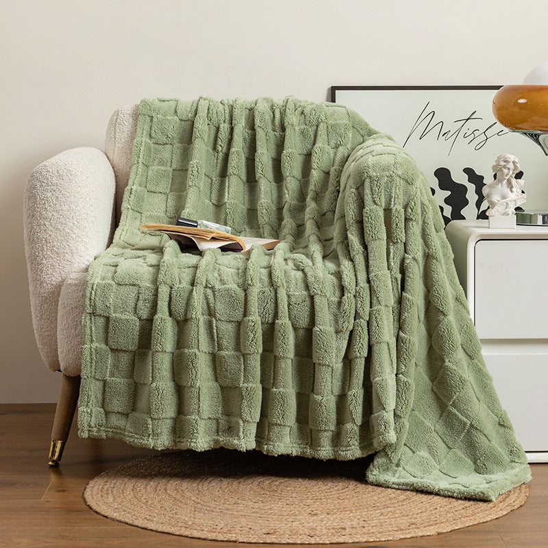 Zachte polyester plaid - Pluche structuur in vijf maten