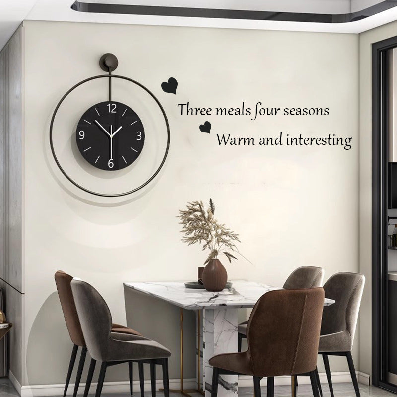 Ronde wandklok - Glazen wijzerplaat met stil uurwerk